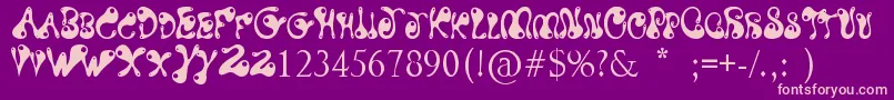 WaterPark Font – Pink Fonts on Purple Background