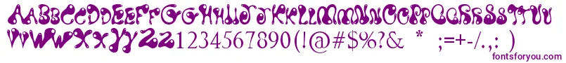 WaterPark Font – Purple Fonts on White Background