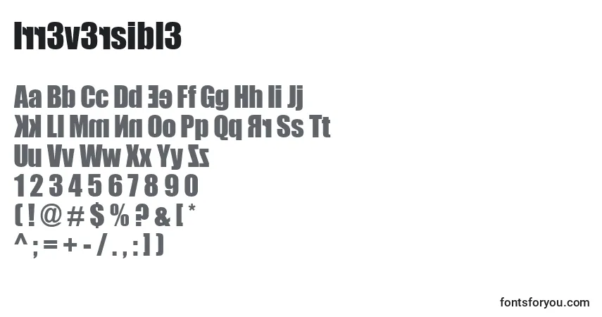 Schriftart Irr3v3rsibl3 – Alphabet, Zahlen, spezielle Symbole
