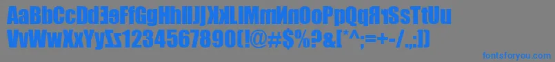 Czcionka Irr3v3rsibl3 – niebieskie czcionki na szarym tle
