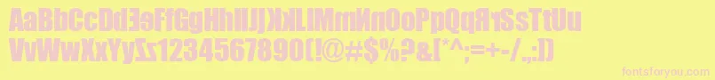 Irr3v3rsibl3 Font – Pink Fonts on Yellow Background