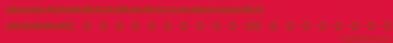 Chlub-Schriftart – Braune Schriften auf rotem Hintergrund