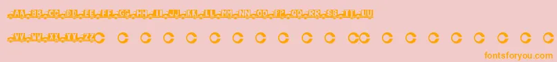 Chlub Font – Orange Fonts on Pink Background