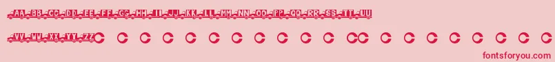 Chlub Font – Red Fonts on Pink Background