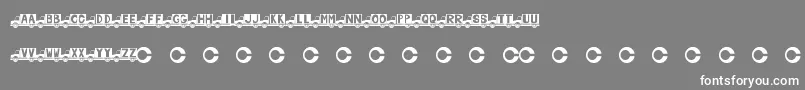 フォントChlub – 灰色の背景に白い文字