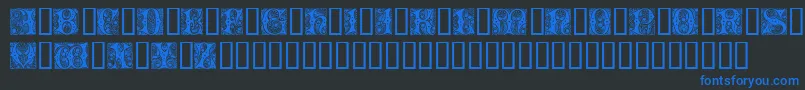 CheshireInitials Font – Blue Fonts on Black Background