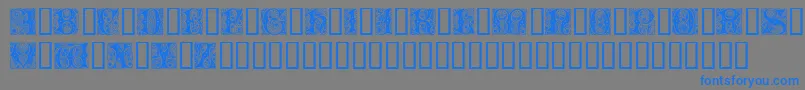 CheshireInitials Font – Blue Fonts on Gray Background