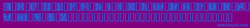 CheshireInitials Font – Blue Fonts on Purple Background