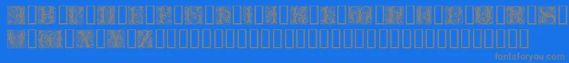 CheshireInitials Font – Gray Fonts on Blue Background