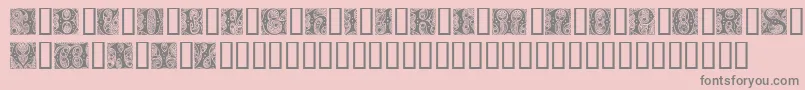 CheshireInitials Font – Gray Fonts on Pink Background