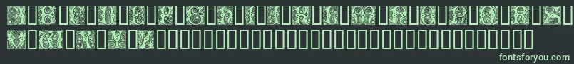 CheshireInitials Font – Green Fonts on Black Background