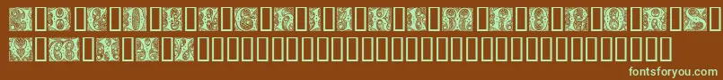 CheshireInitials Font – Green Fonts on Brown Background