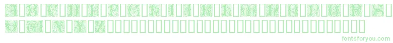 CheshireInitials Font – Green Fonts on White Background