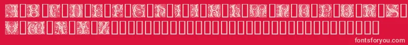 CheshireInitials Font – Pink Fonts on Red Background