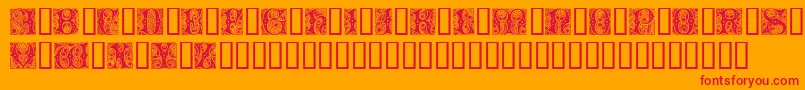CheshireInitials Font – Red Fonts on Orange Background
