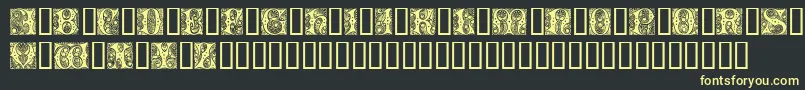 CheshireInitials Font – Yellow Fonts on Black Background