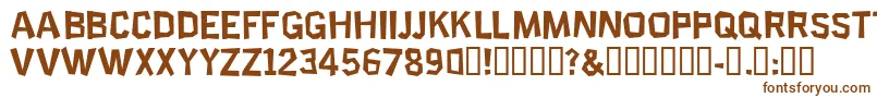 Шрифт ScienceProject – коричневые шрифты на белом фоне
