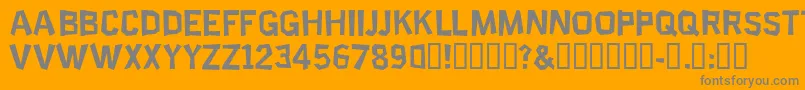 ScienceProject Font – Gray Fonts on Orange Background