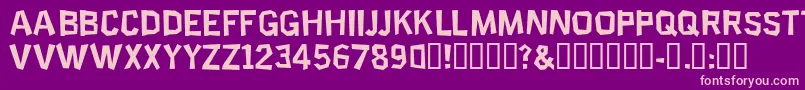 ScienceProject Font – Pink Fonts on Purple Background