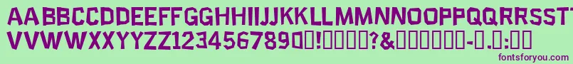 ScienceProject Font – Purple Fonts on Green Background