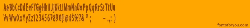 CfiwanttobelieveCompressed Font – Brown Fonts on Orange Background