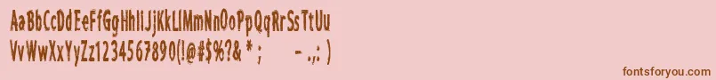 CfiwanttobelieveCompressed Font – Brown Fonts on Pink Background