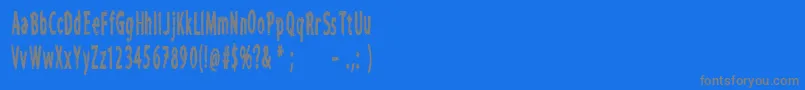 CfiwanttobelieveCompressed-Schriftart – Graue Schriften auf blauem Hintergrund