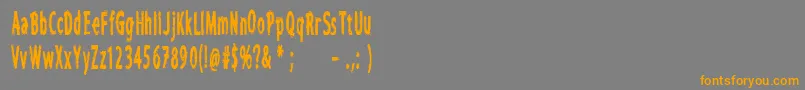 CfiwanttobelieveCompressed Font – Orange Fonts on Gray Background