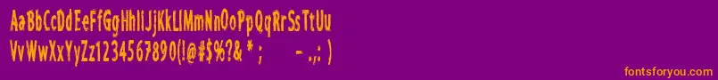 CfiwanttobelieveCompressed Font – Orange Fonts on Purple Background
