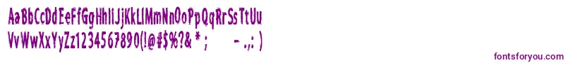 CfiwanttobelieveCompressed Font – Purple Fonts on White Background