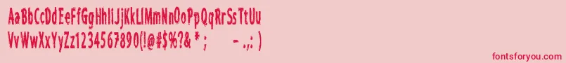 CfiwanttobelieveCompressed Font – Red Fonts on Pink Background