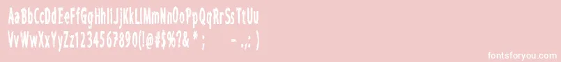 CfiwanttobelieveCompressed Font – White Fonts on Pink Background