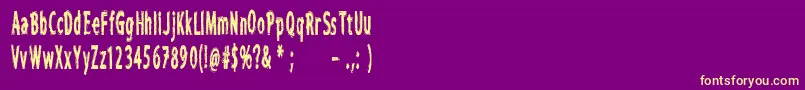 CfiwanttobelieveCompressed Font – Yellow Fonts on Purple Background