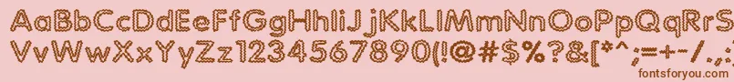 StaticCharge Font – Brown Fonts on Pink Background