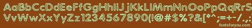 StaticCharge-fontti – vihreät fontit ruskealla taustalla
