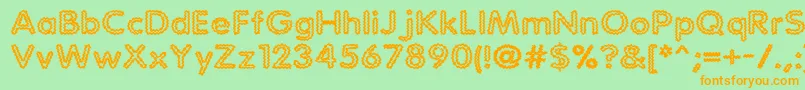 StaticCharge Font – Orange Fonts on Green Background