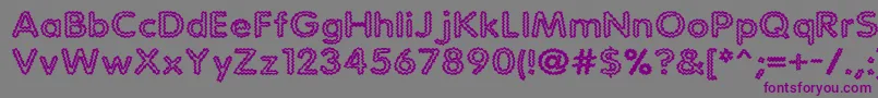 フォントStaticCharge – 紫色のフォント、灰色の背景