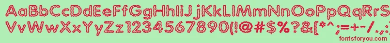 StaticCharge Font – Red Fonts on Green Background