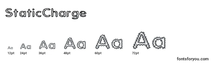 Größen der Schriftart StaticCharge