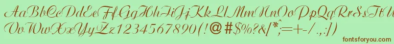 AgnesRegular Font – Brown Fonts on Green Background