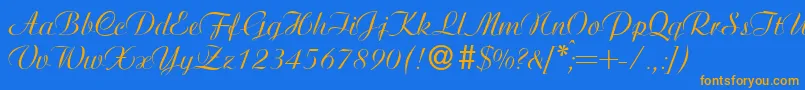 Подробнее о шрифте AgnesRegular Шрифт AgnesRegular – оранжевые шрифты на синем фоне