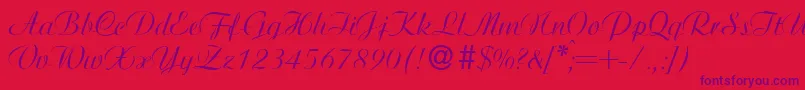 AgnesRegular Font – Purple Fonts on Red Background