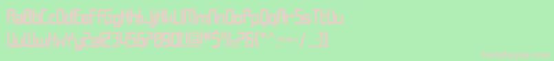 SfLaundromatic Font – Pink Fonts on Green Background