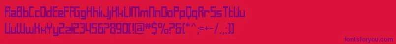 SfLaundromatic Font – Purple Fonts on Red Background