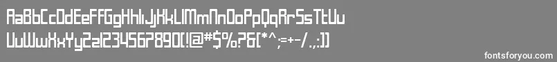 SfLaundromatic Font – White Fonts on Gray Background