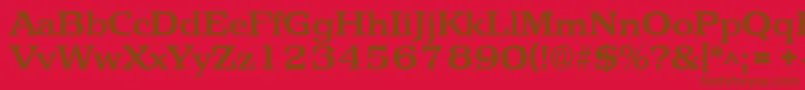 PenthouseBold Font – Brown Fonts on Red Background
