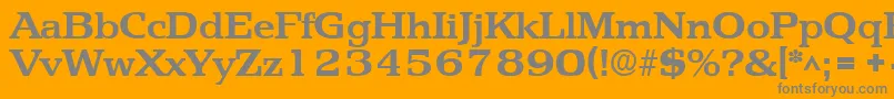 Шрифт PenthouseBold – серые шрифты на оранжевом фоне
