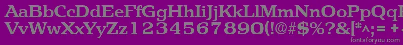 PenthouseBold Font – Gray Fonts on Purple Background