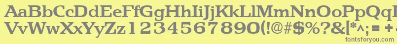 PenthouseBold Font – Gray Fonts on Yellow Background