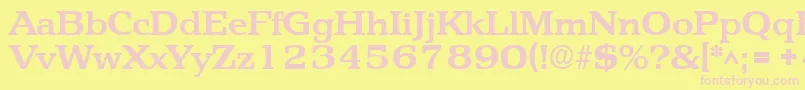 PenthouseBold Font – Pink Fonts on Yellow Background